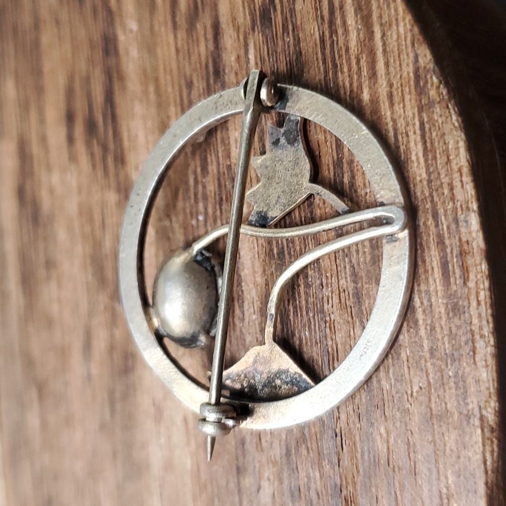 B834 fine sterling‎ silver brooch - Picture 3 of 3